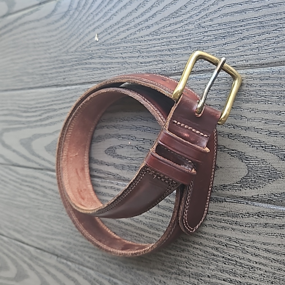 James Purdey & Sons Handmade Solid Leather Belt - men's size 42